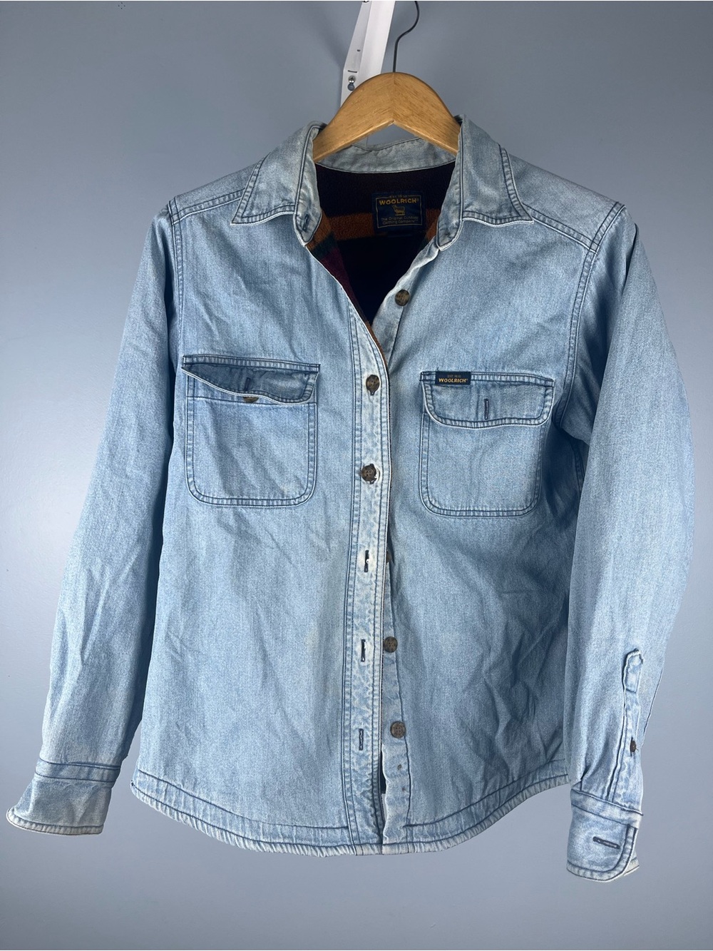 Vintage Woolrich fleece lined denim shacket